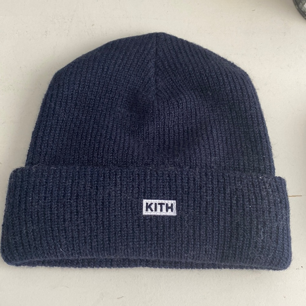 KITH navy blue super soft beanie